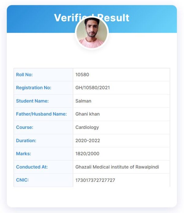 WordPress Digital Exam Results Plugin 3